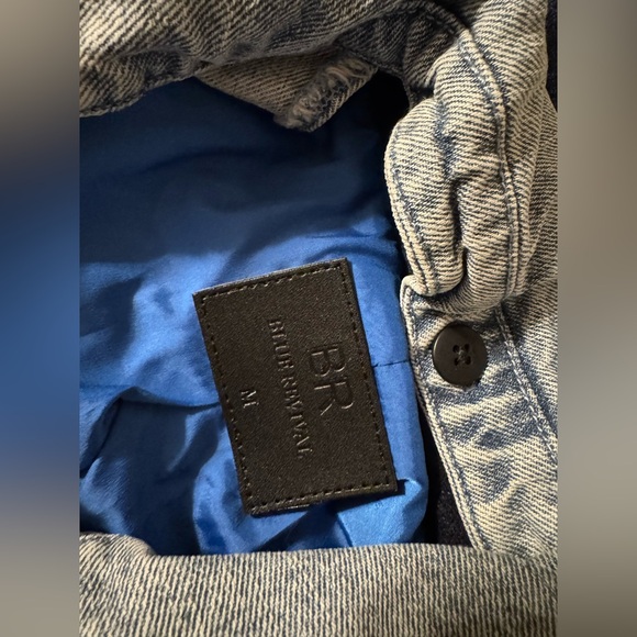 Blue Revival Medium M Ibiza Blue Beard Plaid Double Layer Veronica Blazer NEW - Picture 15 of 16